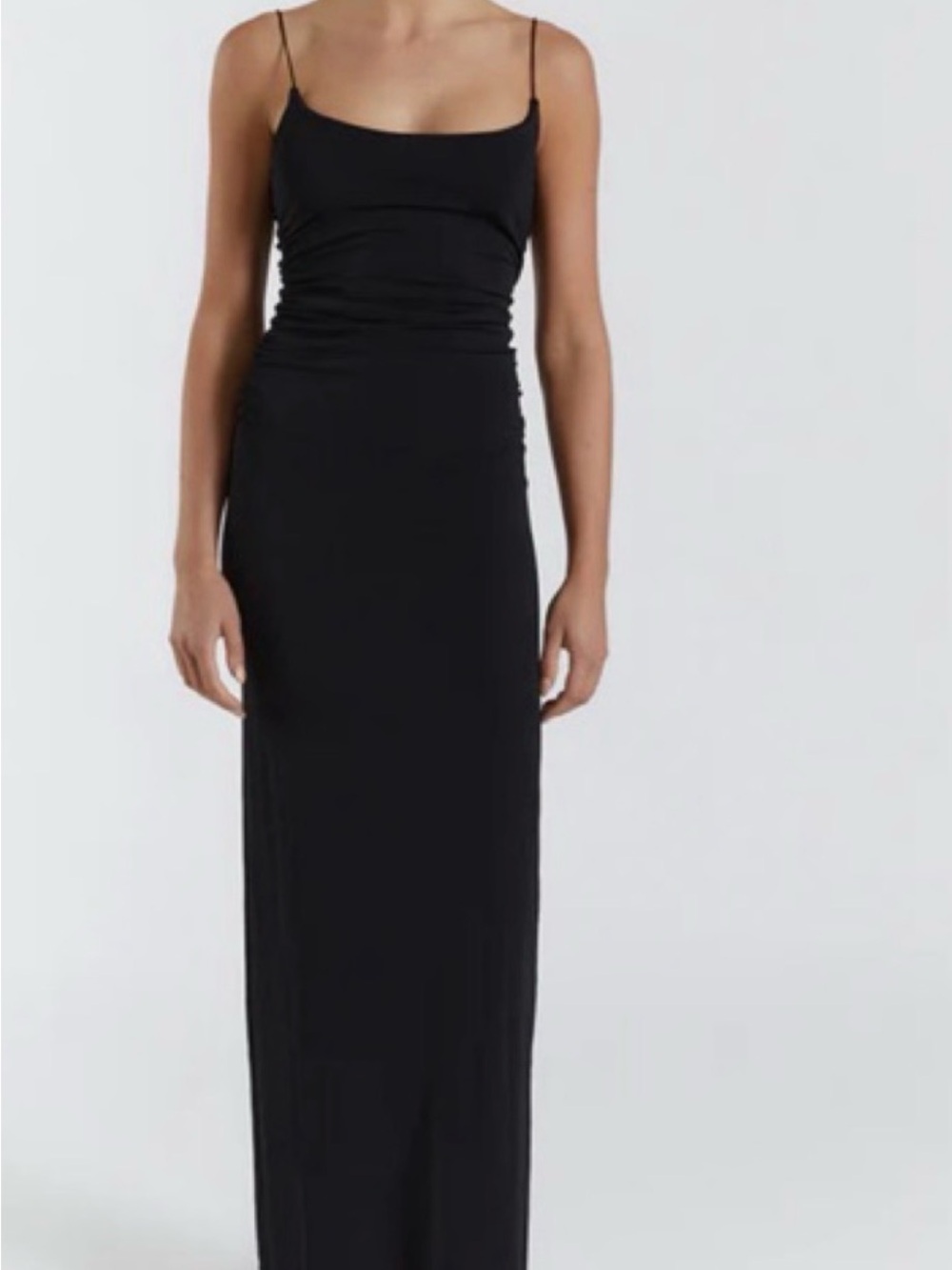 DISSH Romy Black Spaghetti Strap Maxi Dress
